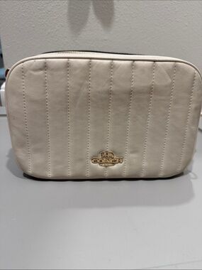 COACH Quilted Leather Crossbody Bag in Cream
